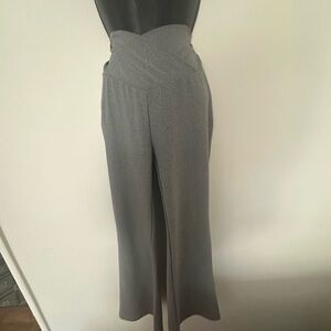 SHEIN Elegant Gray Wide Leg Pants